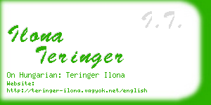 ilona teringer business card